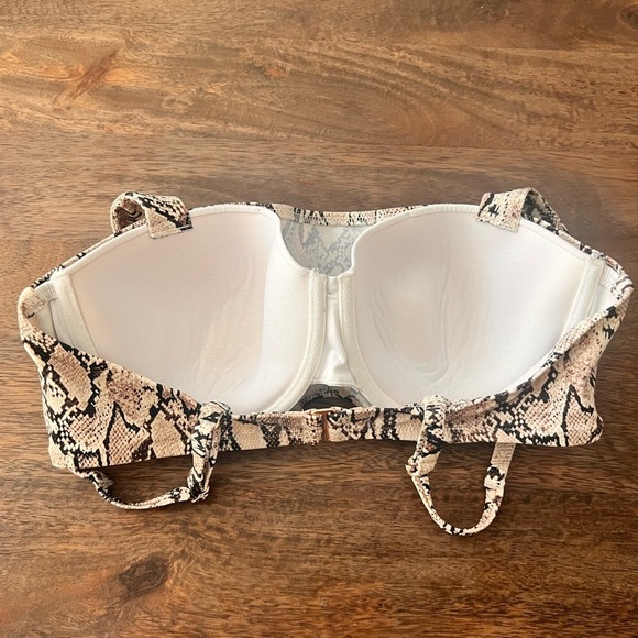 Shade & Shore Women's Square Neck Snake Print Bikini Top Size 36C - Picture 2 of 8